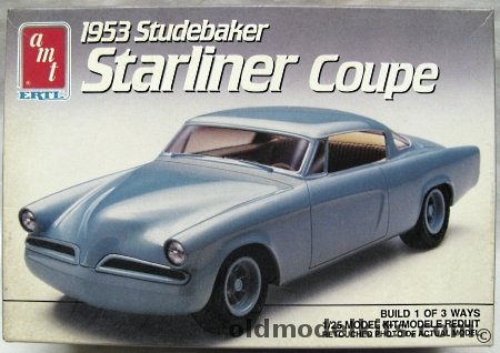 AMT 1/25 1953 Studebaker Commander Starliner 'Loewy Coupe' - 3 In 1 Kit - Stock / Custom / Racing, 6955 plastic model kit